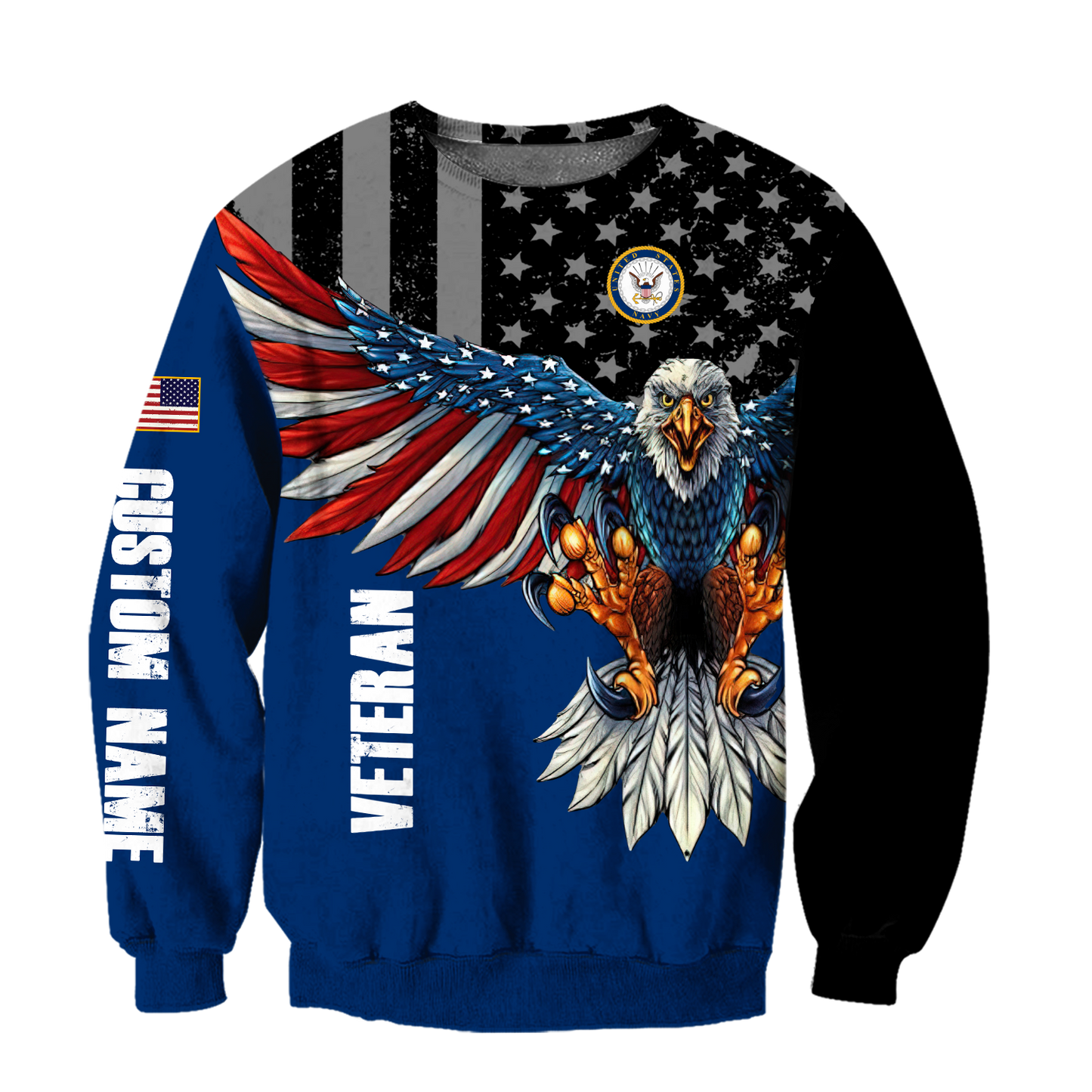 Custom name US Navy Veteran Eagle 3d printed shirts Proud Military MH200521032