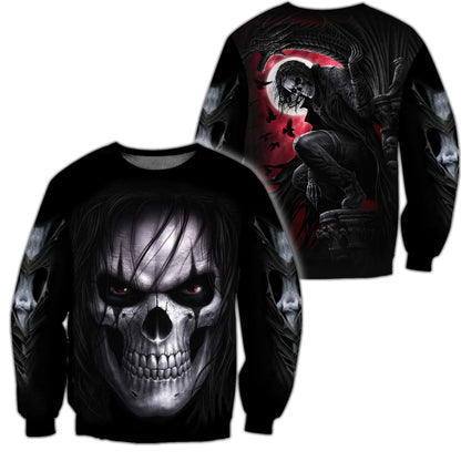 Skull In The Night Moon Hoodie For Men And Women NTN04032101