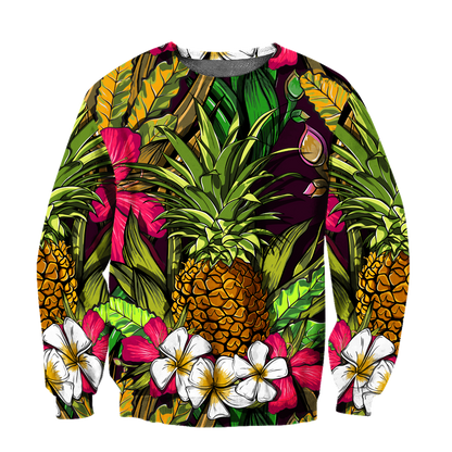 Amazing Polynesian Pineapple Hawaiian Style Unisex Deluxe Hoodie ML