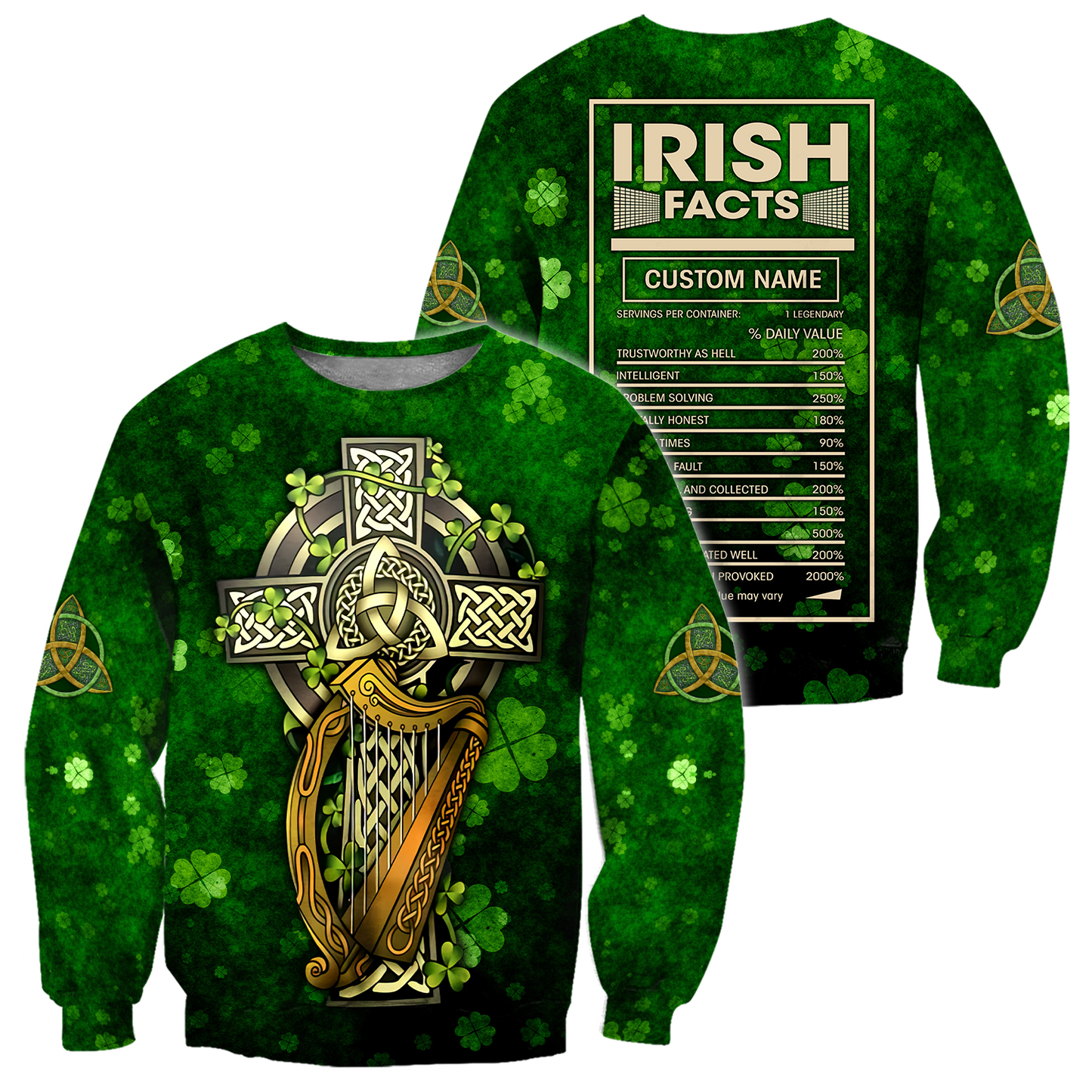 Irish Facts 3D All Over Printed Unisex Shirts PD03022101