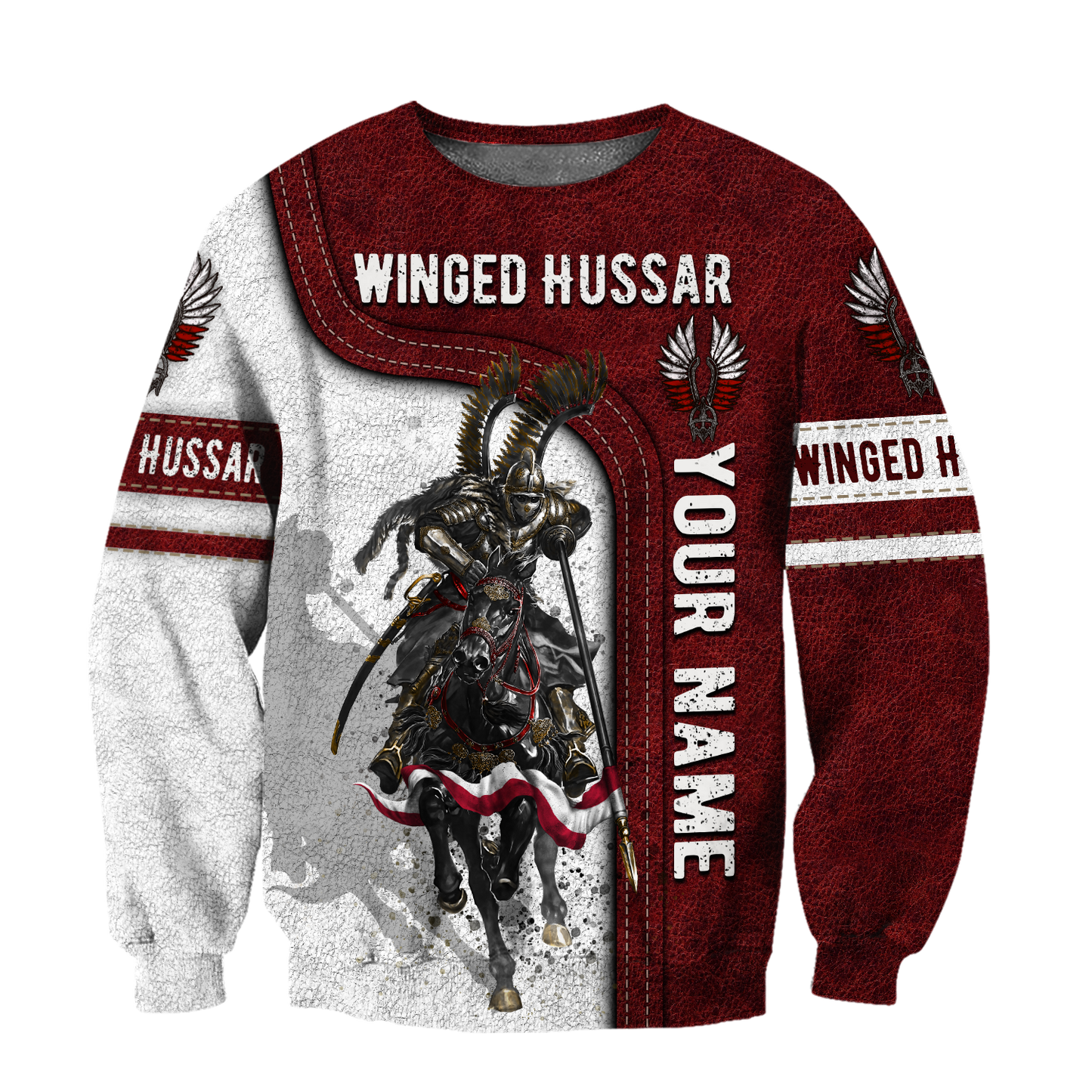 Premium Winged Hussars Red Custom name 3D Printed Shirts