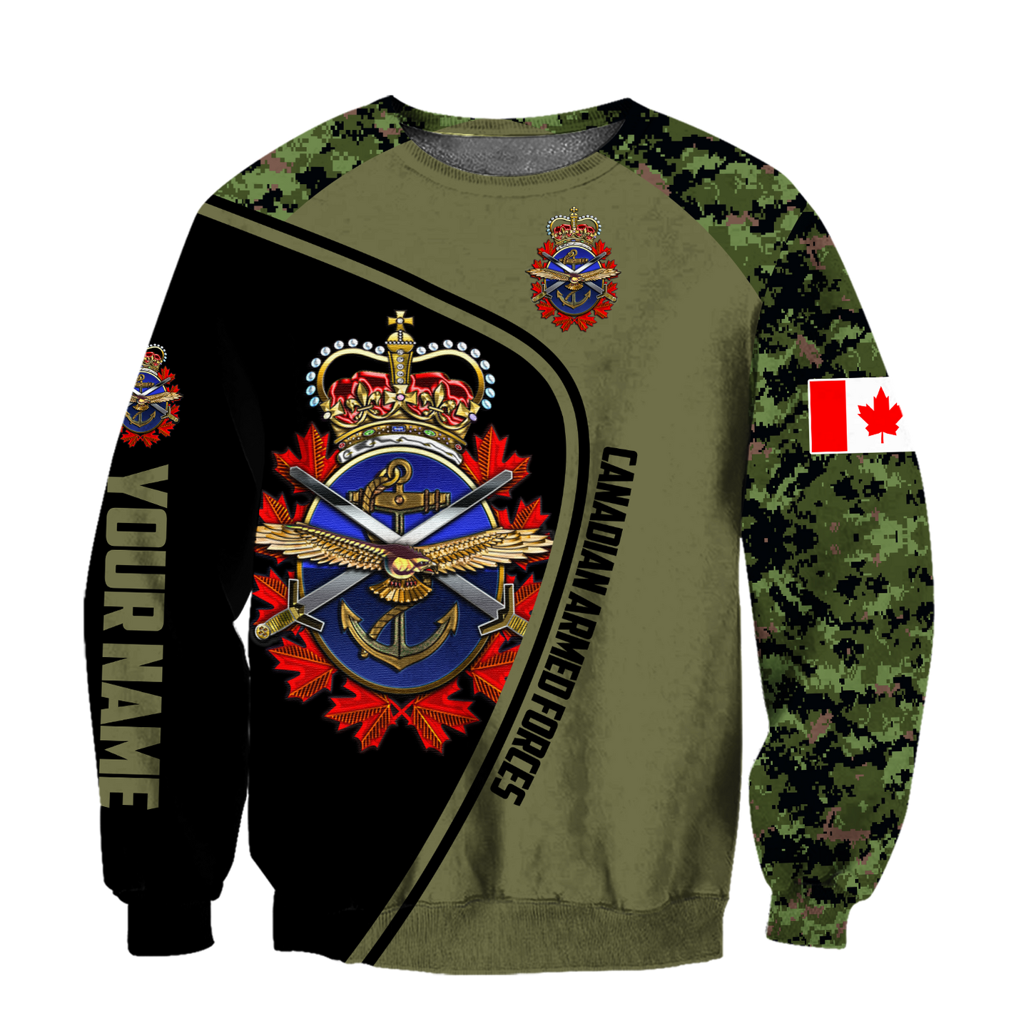 Personalized Name XTCanadian Armed Forces 3D Printed Shirts DA16032103