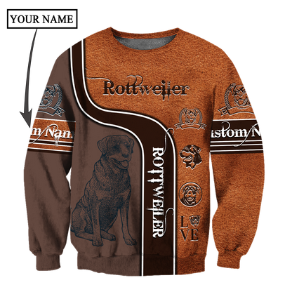 Rottweiler 3D hoodie shirt for men and women custom name ver3