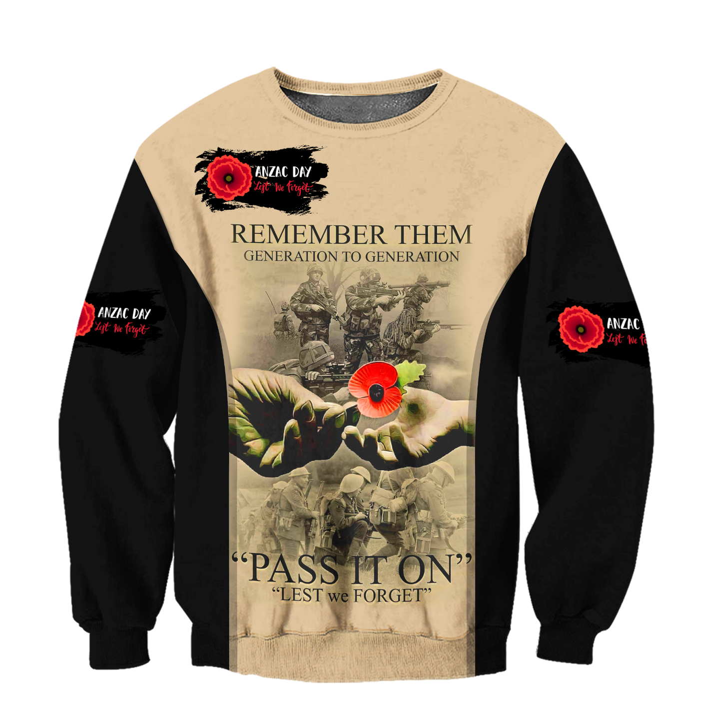 Anzac Day 3D Printed Unisex Shirts TN PD25032101