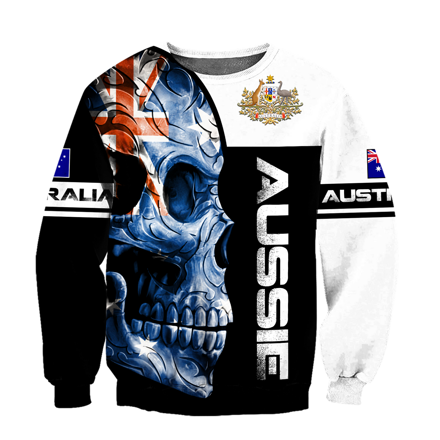 Premium Australian Army Skull 3D Printed Unisex Shirts TN