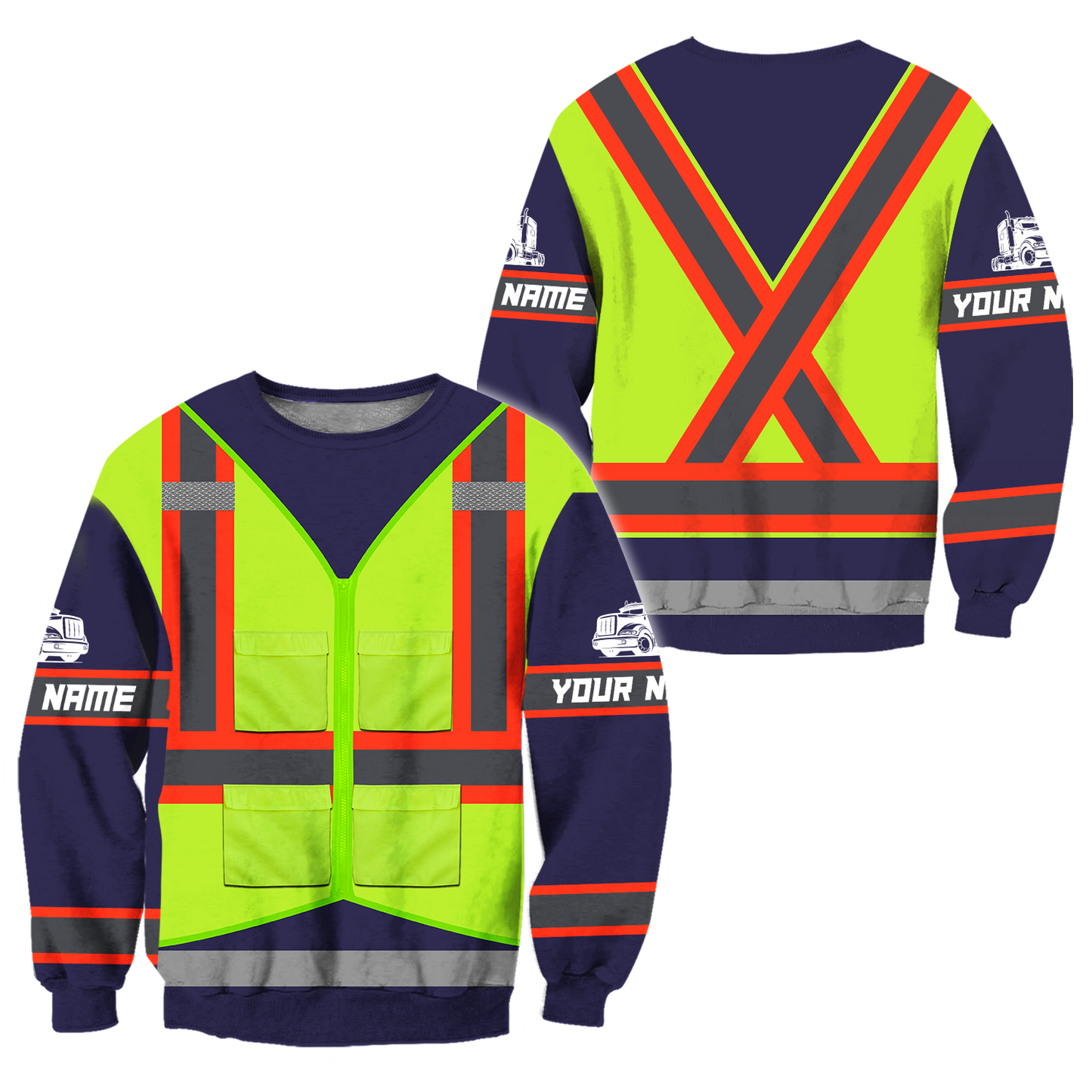 Personalized Trucker Safety 3D Printed Unisex Shirts TN
