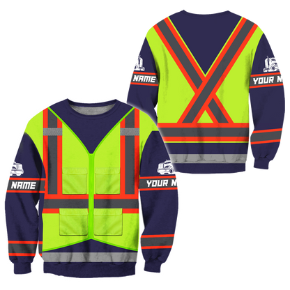 Personalized Trucker Safety 3D Printed Unisex Shirts TN