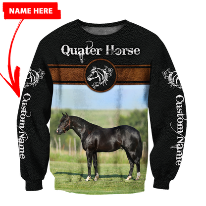 Personalized Name Quarter Horse Lovers 3D All Over Printed Unisex Shirts