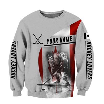 3D All Over Printed Hockey Canada Unisex Shirts SN03032105 Custom Name XT