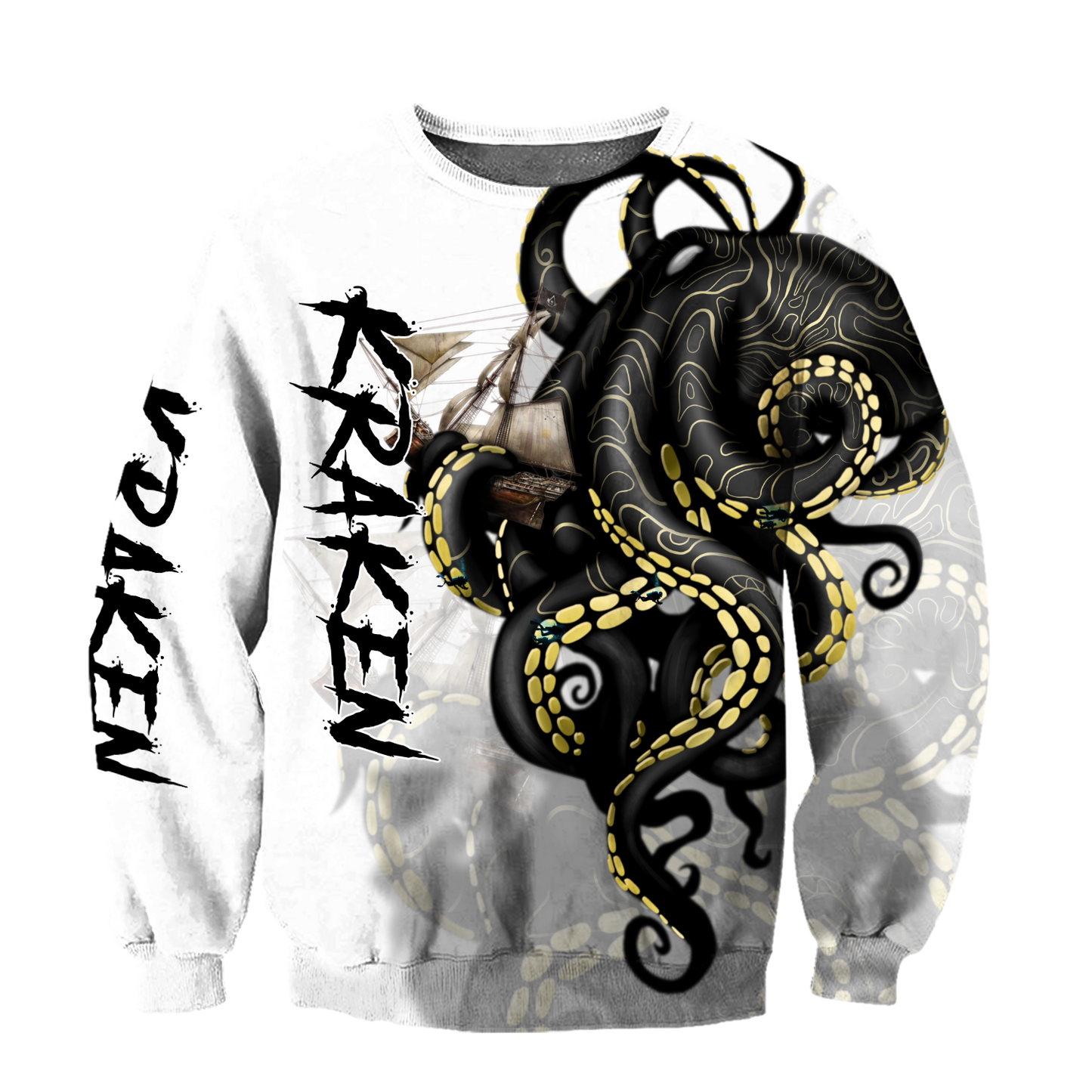 Premium Unisex Hoodie Kraken Octopus King of The Seven Seas III ML