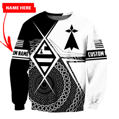 Premium Personalized 3D Printed Bretagne Shirts MEI