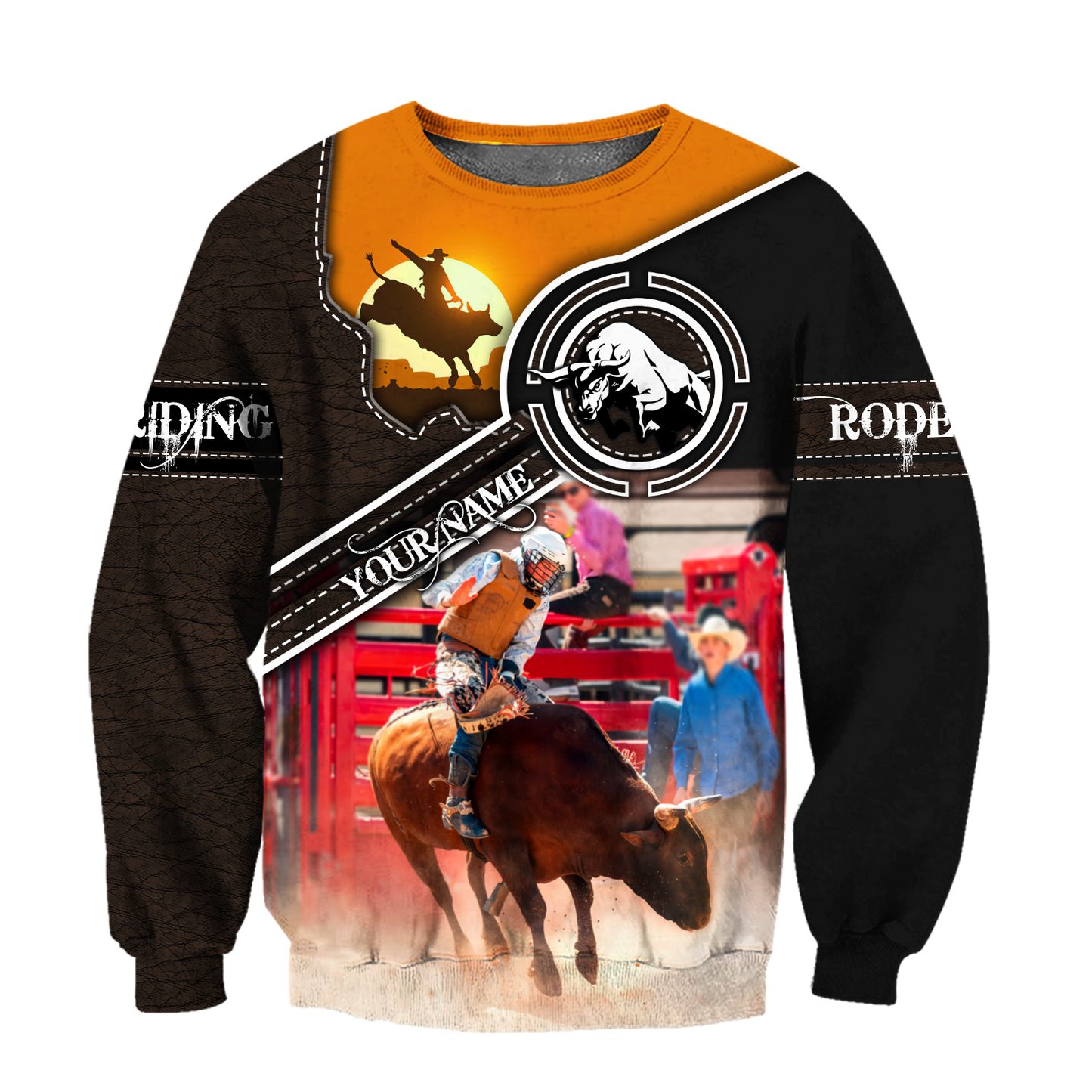 Personalized Name Bull Riding 3D All Over Printed Unisex Shirts Bull Rider Ver2