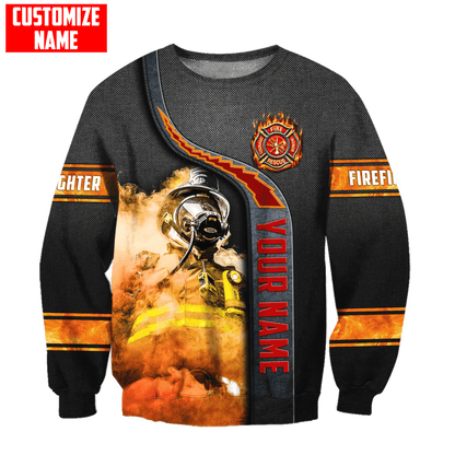Customize Name Firefighter 3D All Over Printed Unisex Shirts