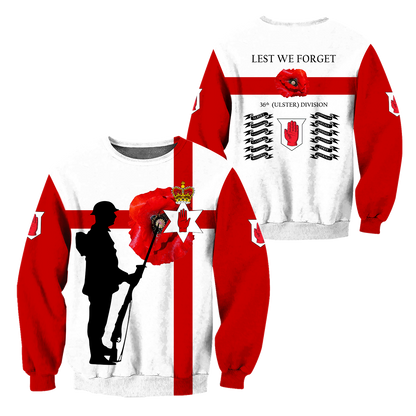 36th Division Remembrance Day Lest We Forget 3D All Over Printed Unisex Shirts