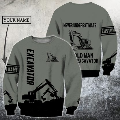 Personalized Excavator 3D All Over Printed Unisex Shirts For Men And Women