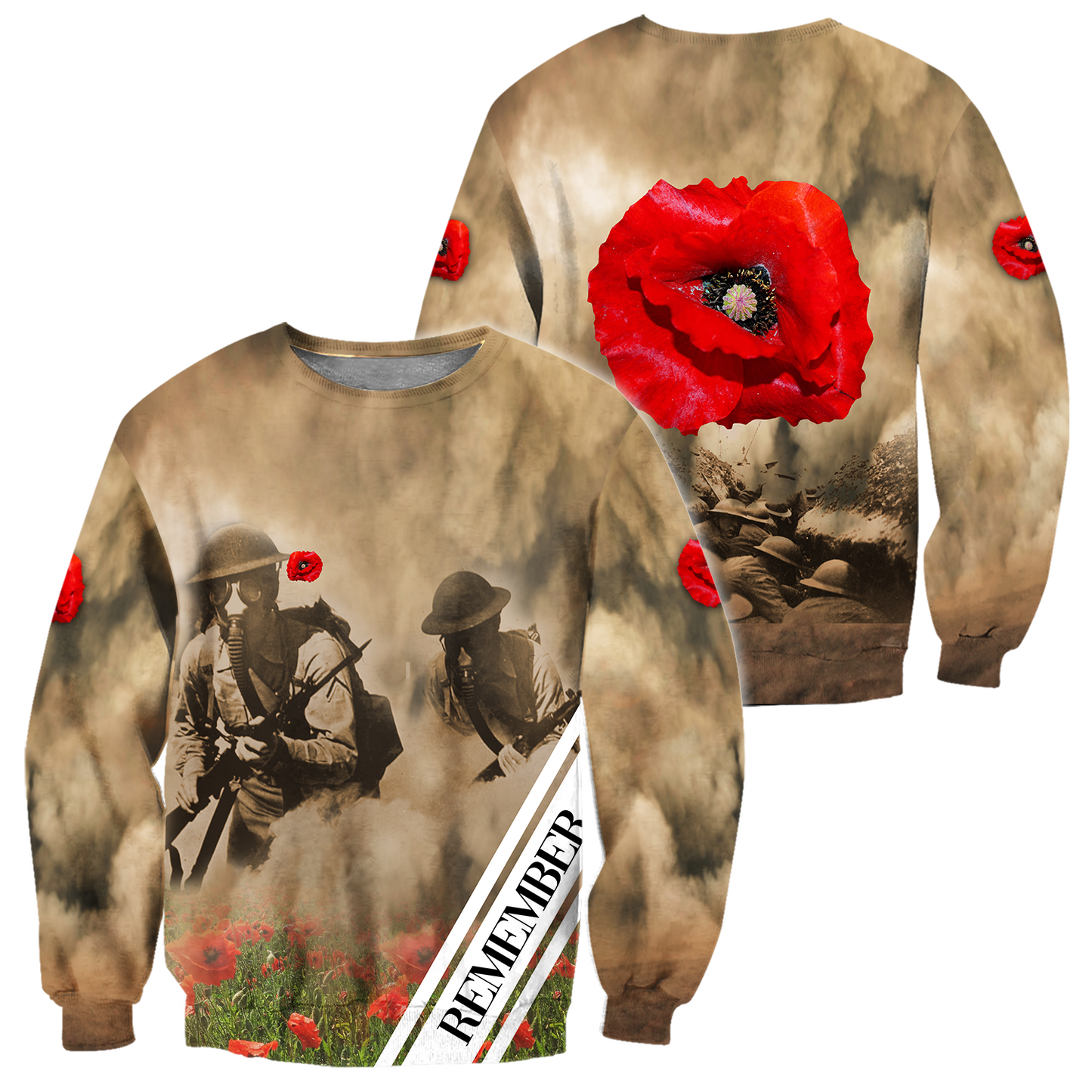 Remembrance Day Lest We Forget 3D All Over Printed Unisex Shirts