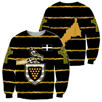 Premium 3D Printed Unisex Cornwall Rugby Shirts MEI