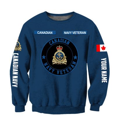 Personalized Name XT Canadian Navy Pullover 3D All Over Printed Shirts DA11032103