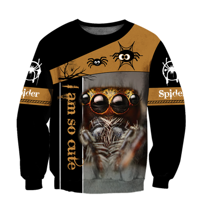 Spider Tarantula Cute 3D All Over Printed Premium Unisex Hoodie ML