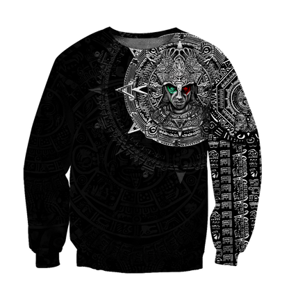 Mexico Aztec Warrior 3D All Over Printed Unisex Hoodie