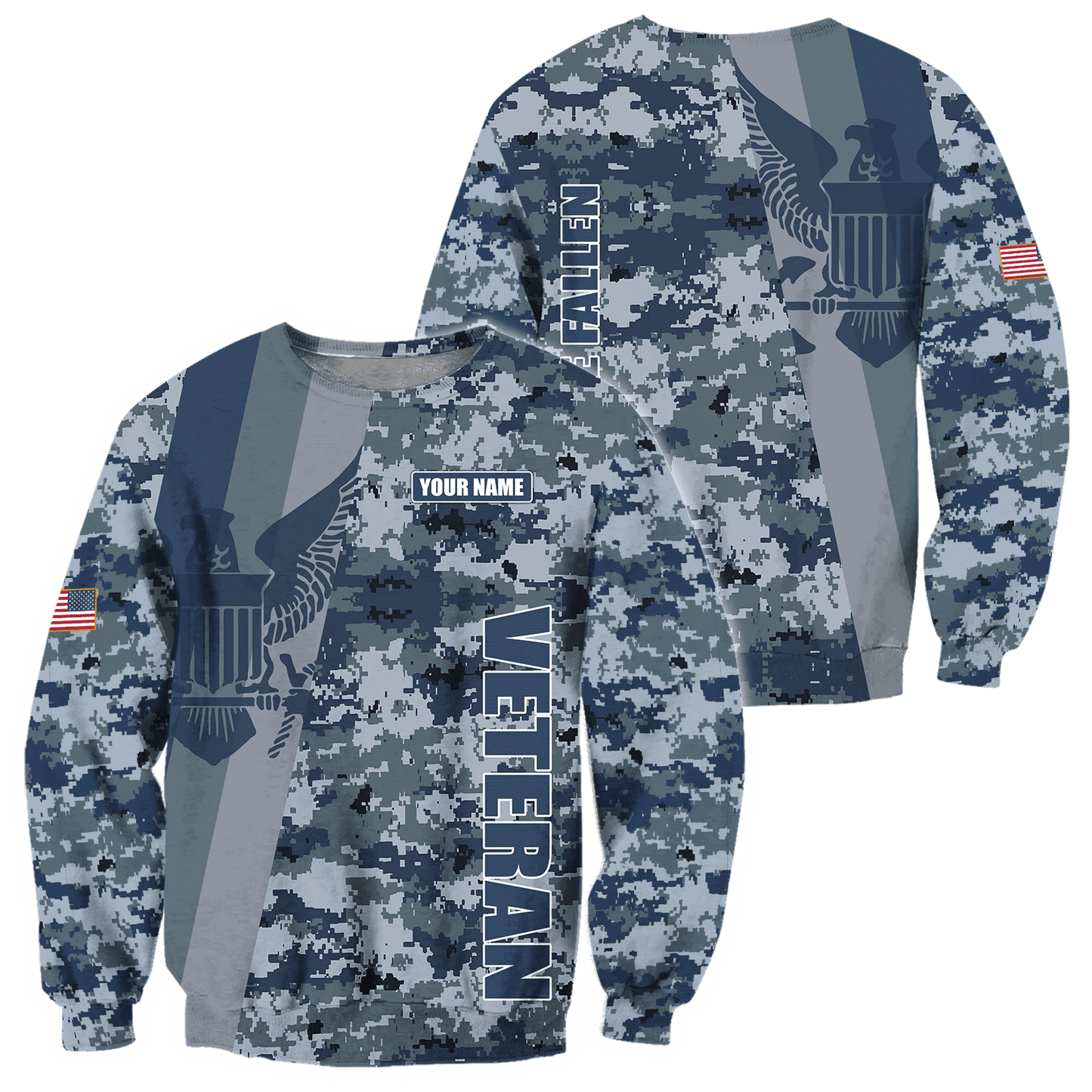 Custom name US Navy Veteran Camo 3d printed shirts Proud Military HHT20052105
