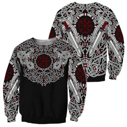 Premium 3D Printed Celtic Tatoo Shirts MEI