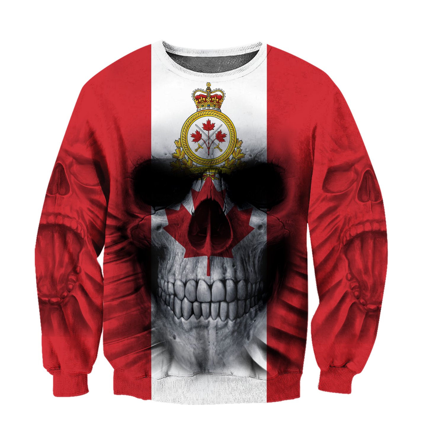 Canadian Army Skull Pullover 3D All Over Printed Shirts SN13032104