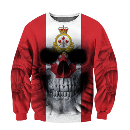 Canadian Army Skull Pullover 3D All Over Printed Shirts SN13032104