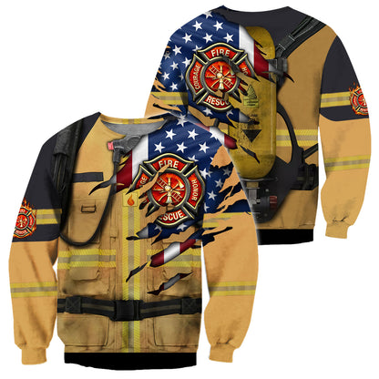 Firefighter 911 Patriot Day 3D All Over Printed Unisex Shirts