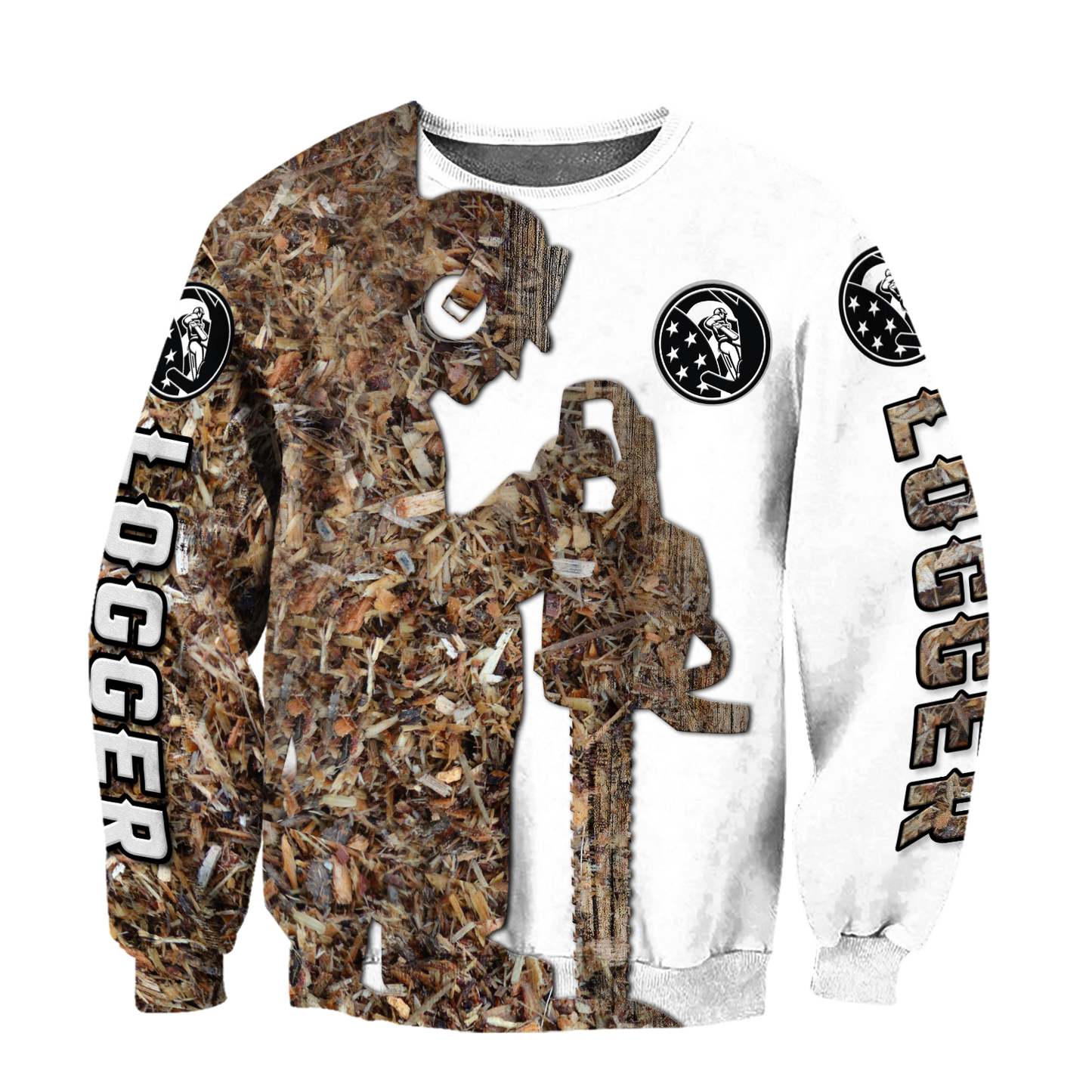 Premium 3D Printed Logger Sawdust Shirts MEI