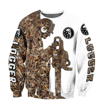 Premium 3D Printed Logger Sawdust Shirts MEI