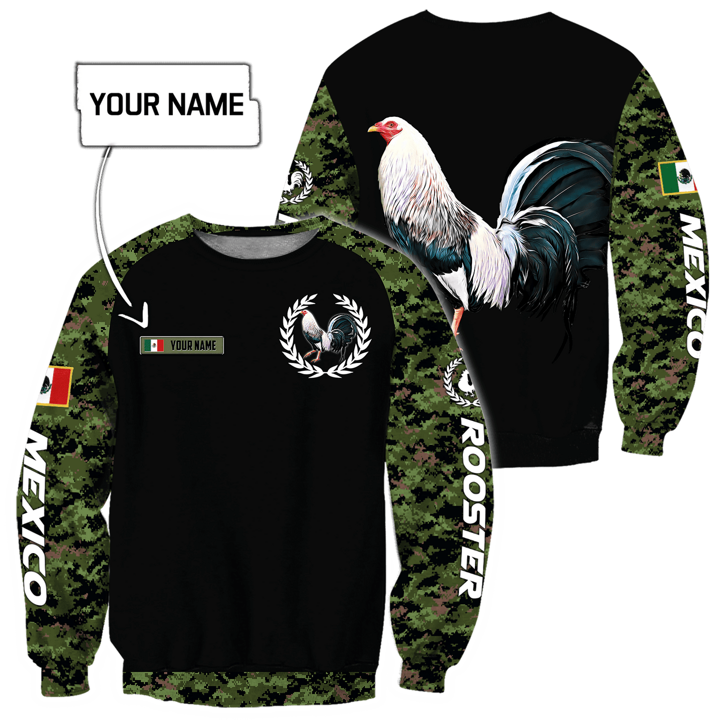 Personalized Mexican Rooster 3D Printed Unisex Shirts HHT08052102
