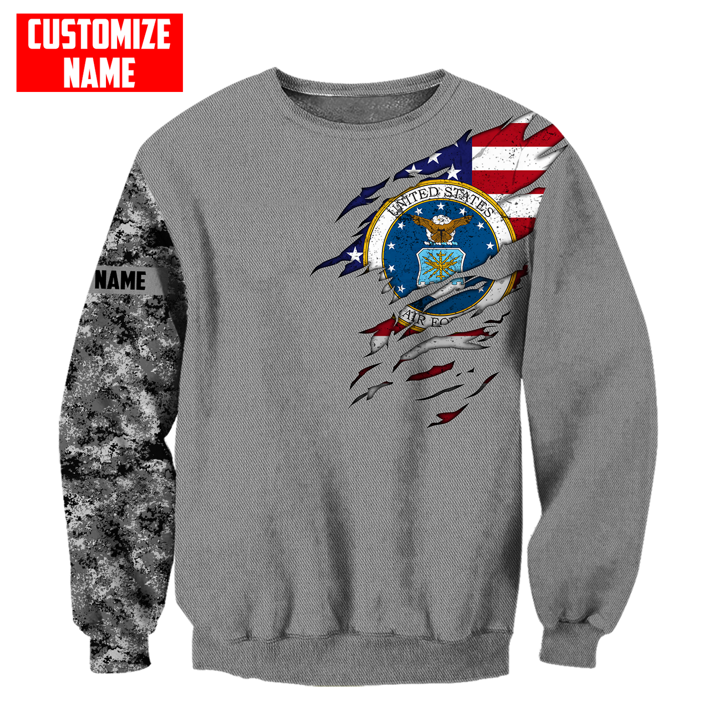 Custom name Soldier US Air Force 3d all over printed shirt hoodie MH06072108