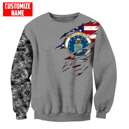 Custom name Soldier US Air Force 3d all over printed shirt hoodie MH06072108