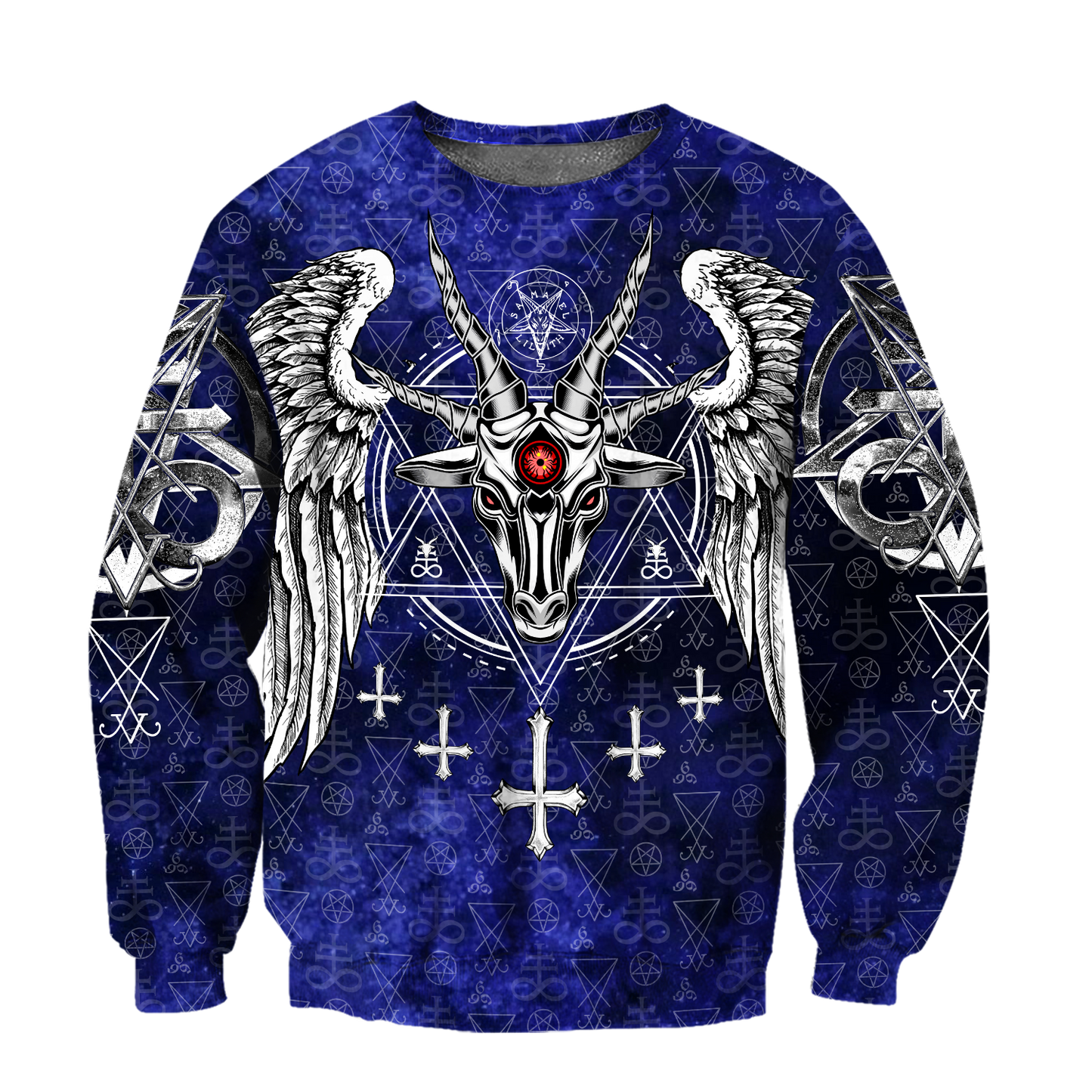 3D All Over Printed Satanic Blue Unisex Shirts XT