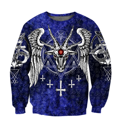 3D All Over Printed Satanic Blue Unisex Shirts XT