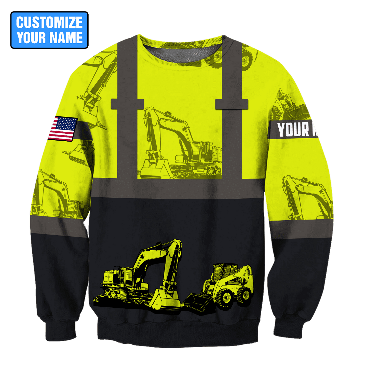 Custom Name XT Excavator 3D Printed Shirts DD27052103