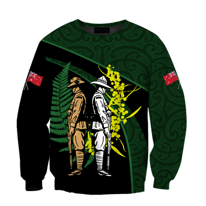 The ode Australia and Kiwi Veteran green 3D print shirts