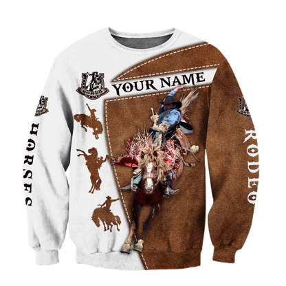 Personalized Name Rodeo 3D All Over Printed Unisex Shirts Bucking Horse Ver 2