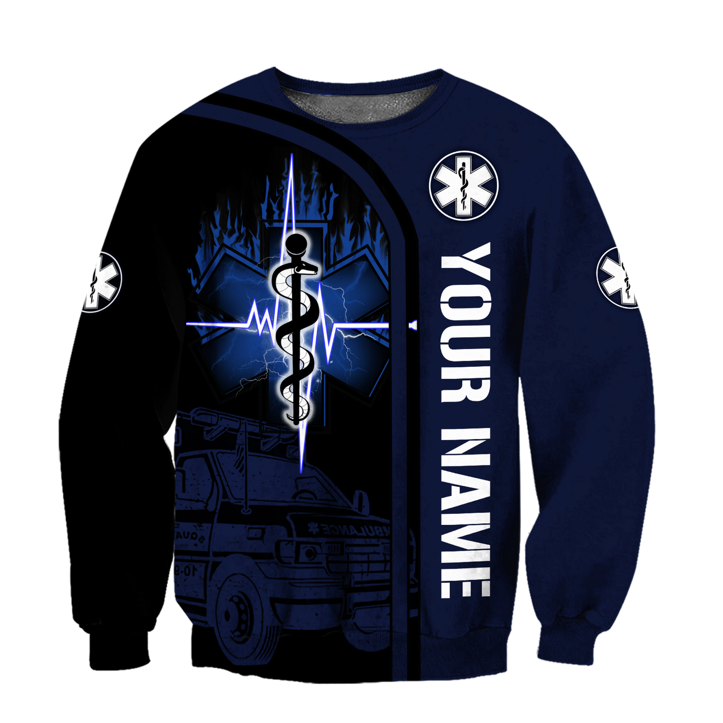 Premium Customized Name 3D All Over Printed Unisex Shirts For EMS Worker