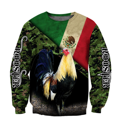 Rooster Mexico 3D All Over Printed Hoodie