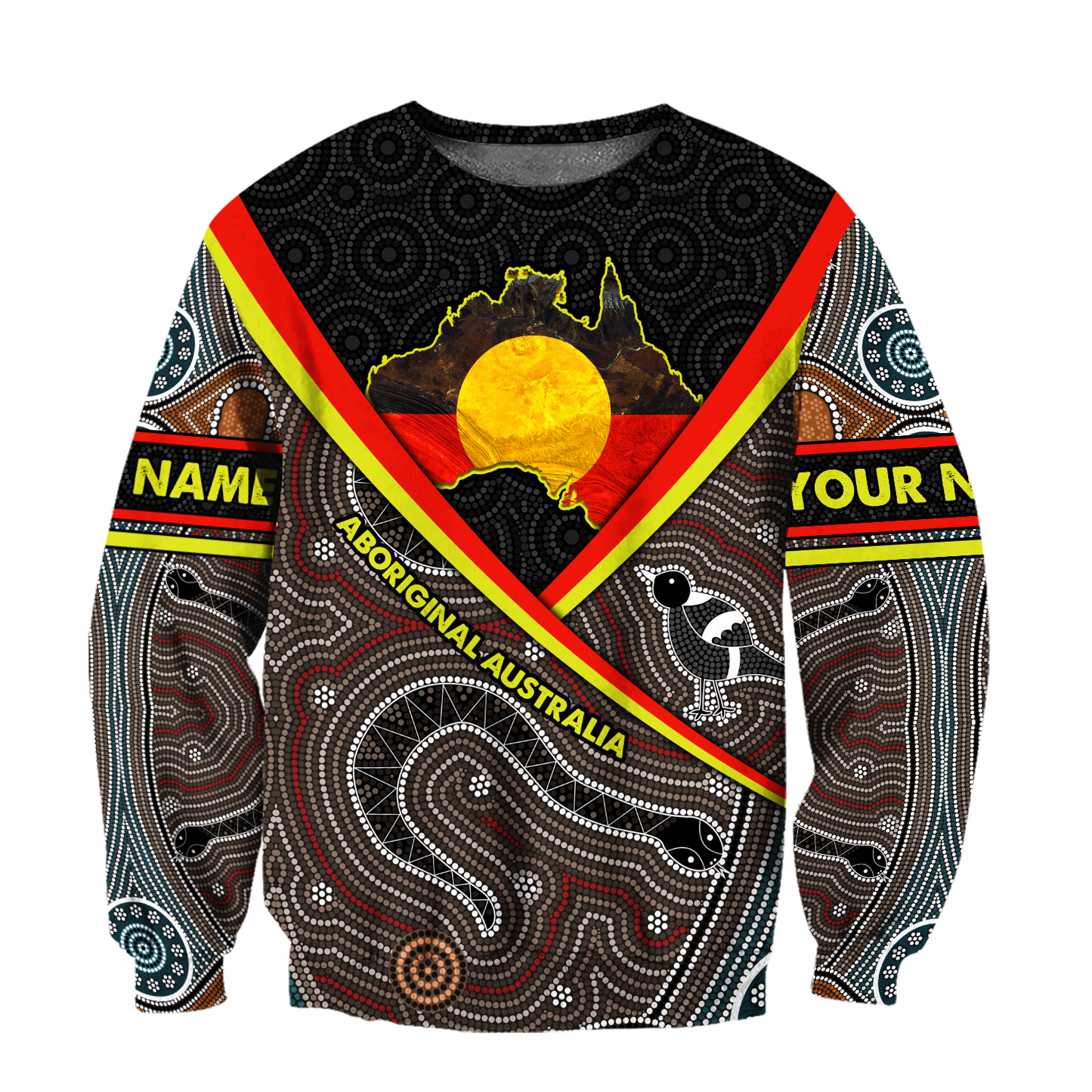 Custom name Proud to be aboriginal Totem Brown 3d printed shirts