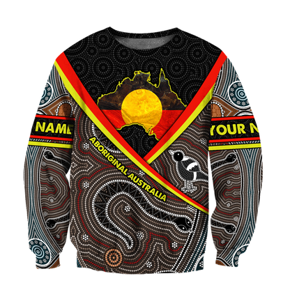 Custom name Proud to be aboriginal Totem Brown 3d printed shirts