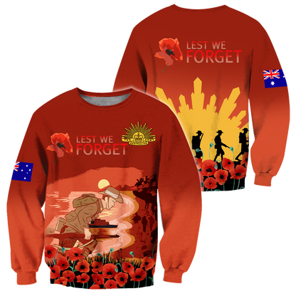 Premium Unisex Hoodie Remember Anzac Day ML PD25022101