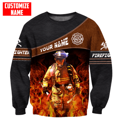 Customized Name Firefighter 3D All Over Printed Unisex Shirts