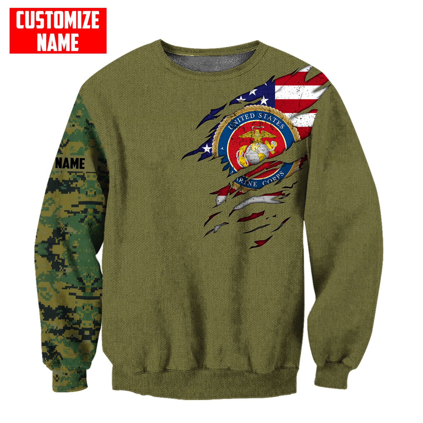 Custom name Soldier US Marine Corps 3d all over printed shirt hoodie MH06072107