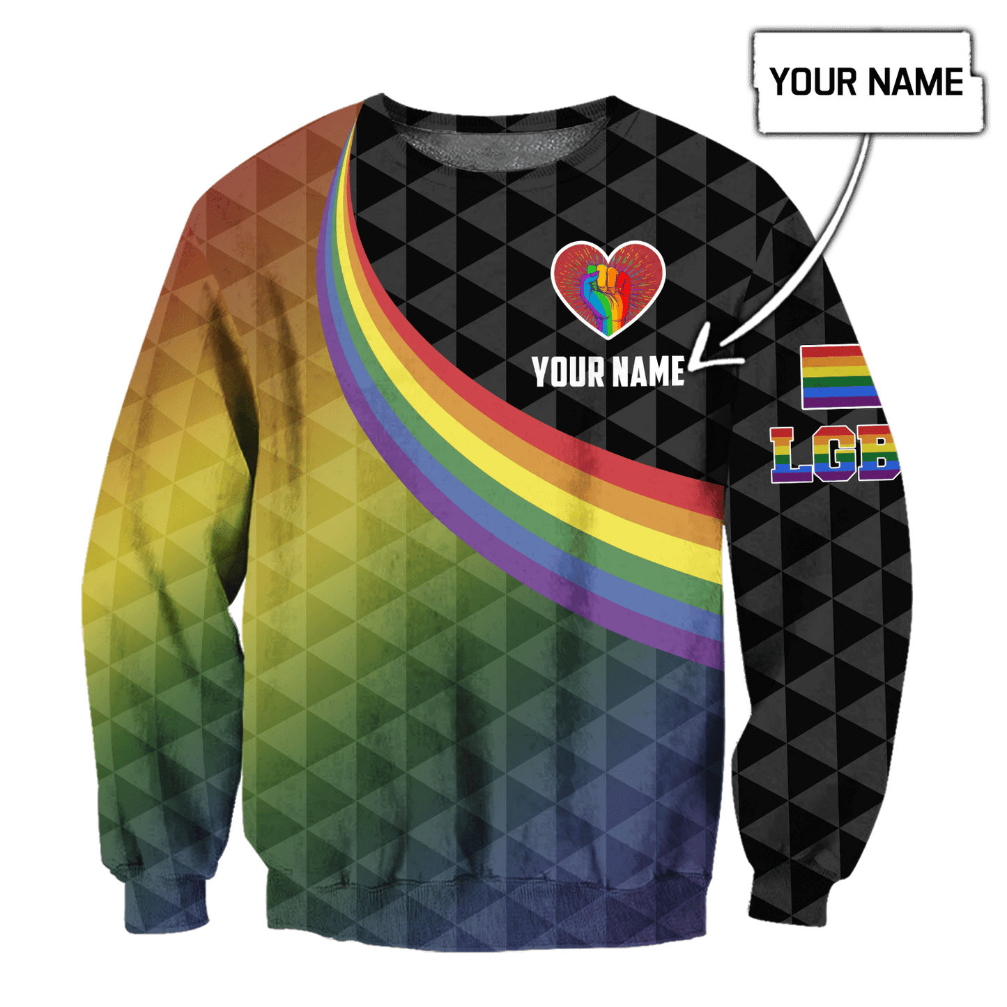 Customize Name LGBT Pride Hoodie For Men And Women DD08052105