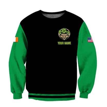 3D All Over Printed Irish  St Patrick Day  Unisex Shirts Custom Name XT