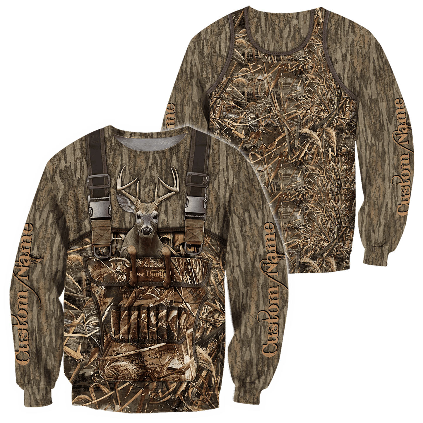 Deer Hunting Personalized Name 3D All Over Printed Shirts