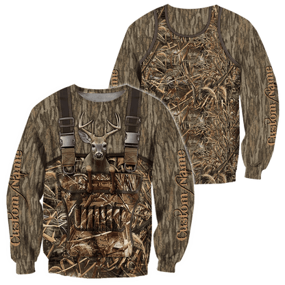 Deer Hunting Personalized Name 3D All Over Printed Shirts